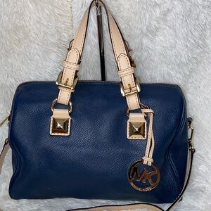 Michael Kors Handbag & crossbody bag Navy blue leather zipper closure